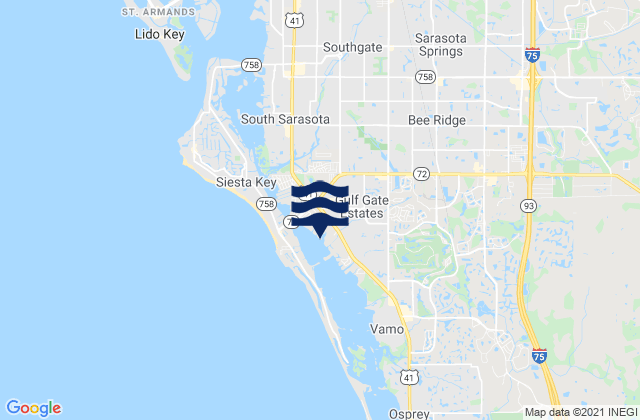 Gulf Gate Estates, United States潮水