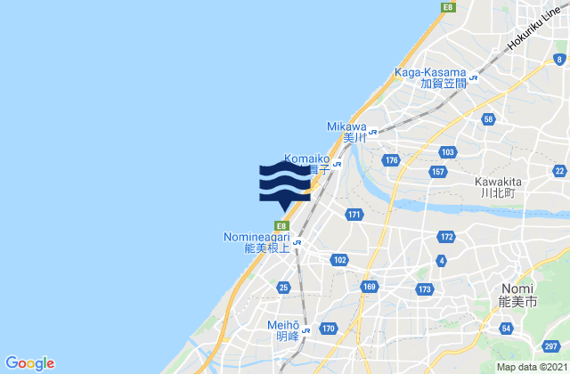 Hakusan Shi, Japan潮水