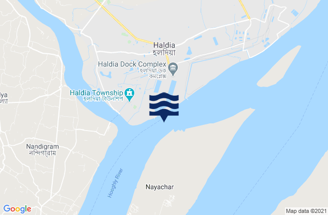 Haldia, India潮水