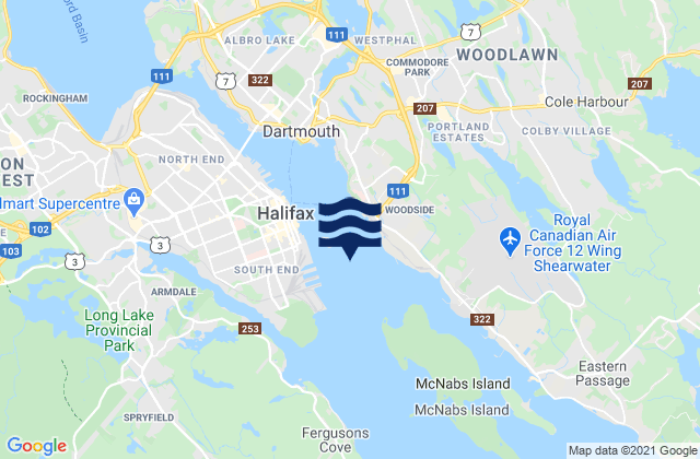 Halifax Harbour, Canada潮水