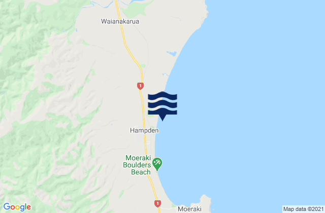 Hampden Beach, New Zealand潮水