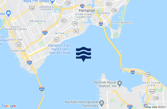 Hampton Roads, United States潮水