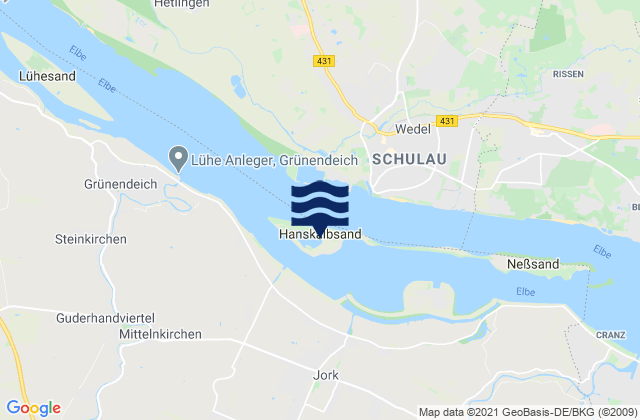 Hanskalbsand, Germany潮水