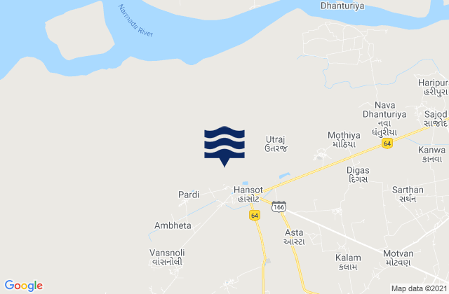 Hansot, India潮水