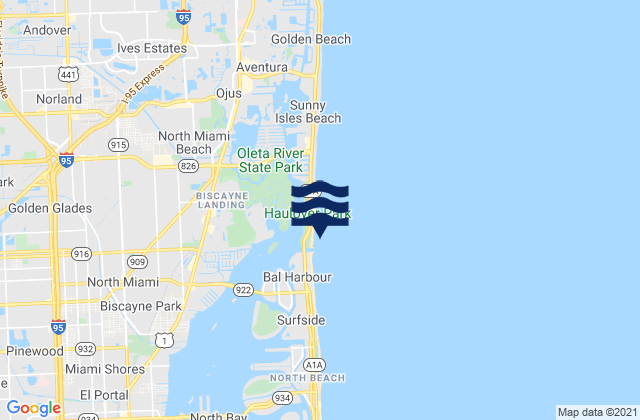 Haulover Pier (N. Miami Beach), United States潮水