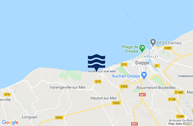 Hautot-sur-Mer, France潮水