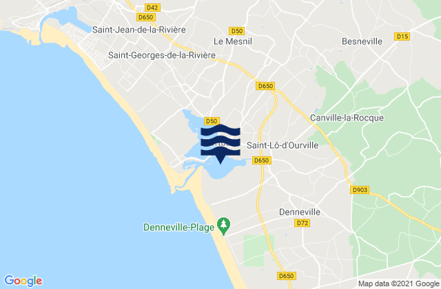 Havre de Portbail, France潮水