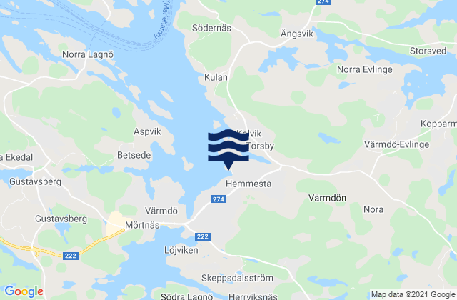 Hemmesta, Sweden潮水