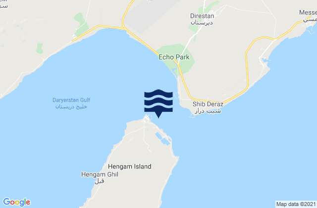 Hengam Persian Gulf, Iran潮水