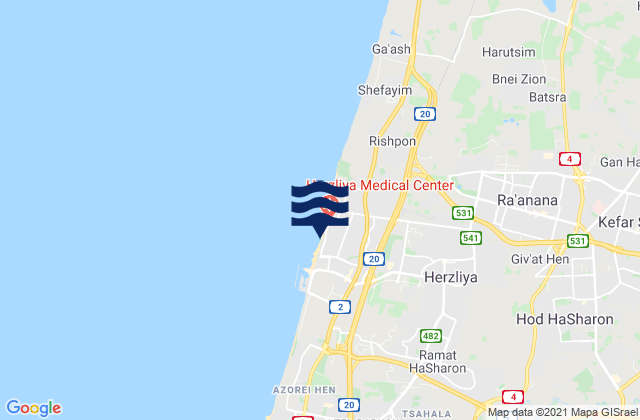 Herzliya, Israel潮水