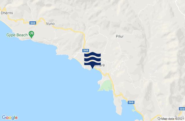 Himarë, Albania潮水