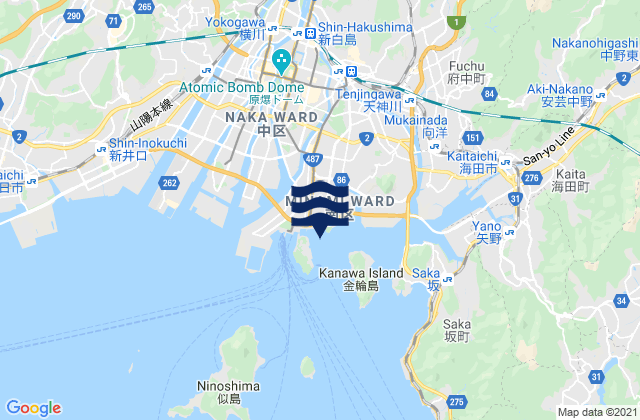 Hiroshima Ko (Ujina Ko), Japan潮水