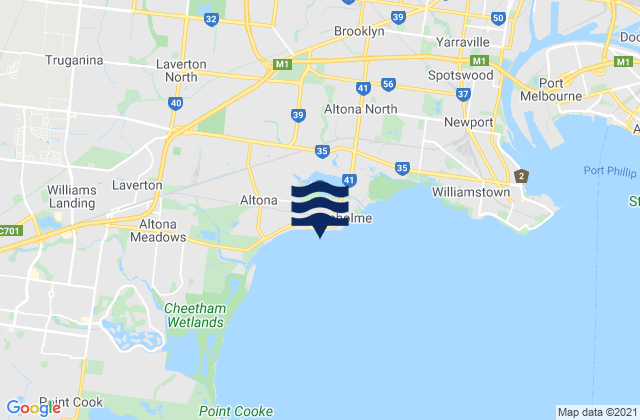 Hobsons Bay, Australia潮水