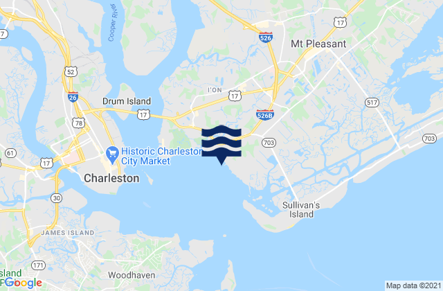 Hog Island Channel, United States潮水