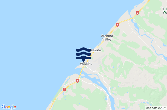 Hokitika River Bar, New Zealand潮水