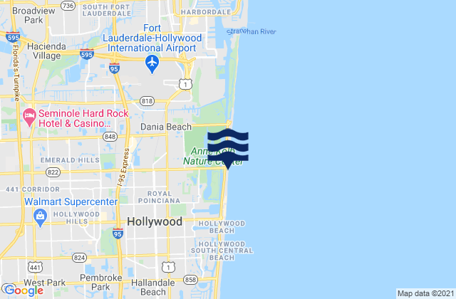 Hollywood Beach (West Lake South End), United States潮水