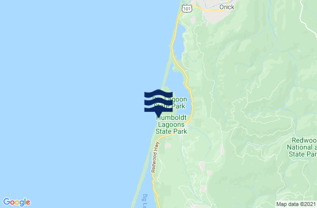 Humboldt Lagoons State Park, United States潮水