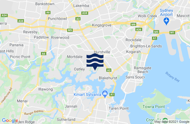Hurstville Grove, Australia潮水