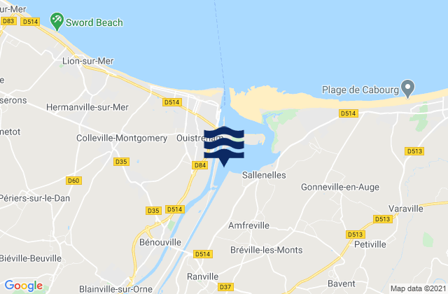 Hérouvillette, France潮水