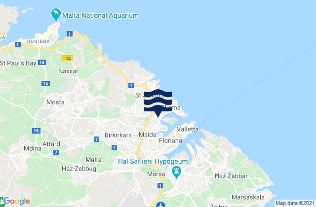 Il-Gżira, Malta潮水