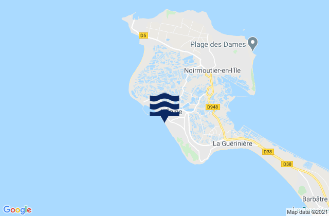 Ile de Noirmoutier, France潮水