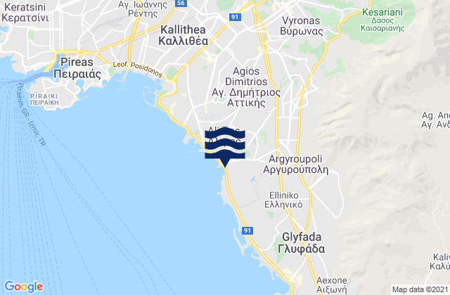 Ilioúpoli, Greece潮水