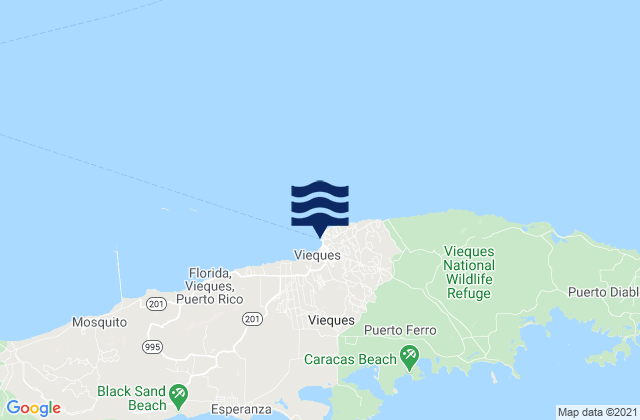 Isabel Segunda Vieques Island, Puerto Rico潮水