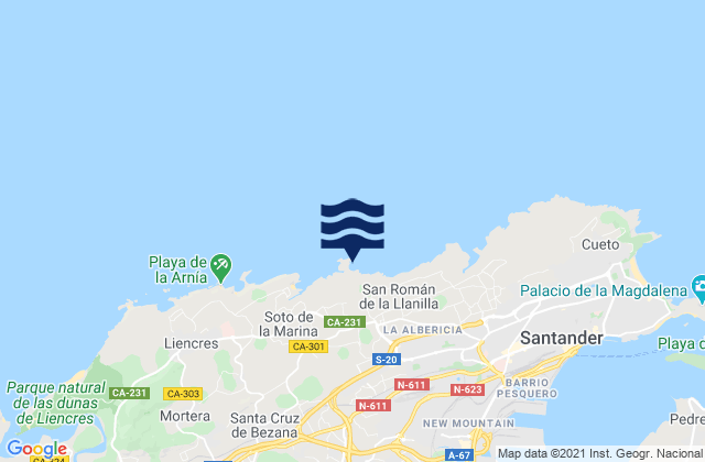 Isla Virgen del Mar, Spain潮水