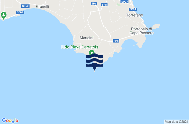 Isola delle Correnti Lighthouse, Italy潮水