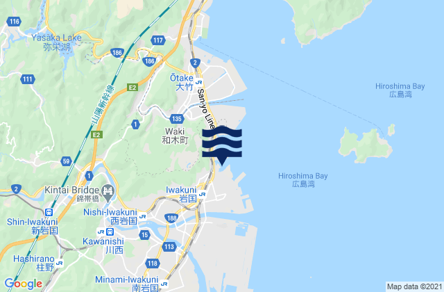 Iwakuni-kō, Japan潮水