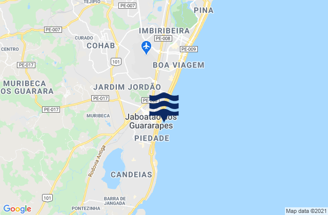 Jaboatão dos Guararapes, Brazil潮水
