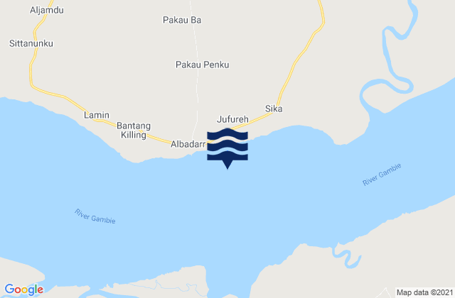 James Island, Gambia潮水
