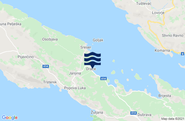 Janjina, Croatia潮水