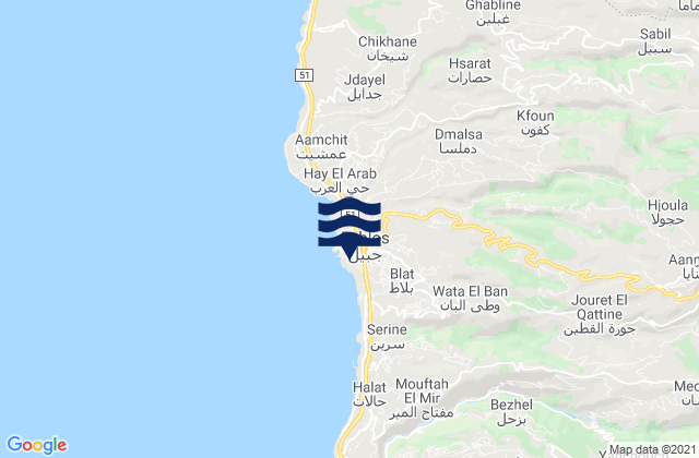 Jbaïl, Lebanon潮水