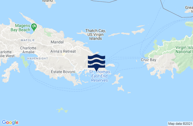 Jesters Island, U.S. Virgin Islands潮水