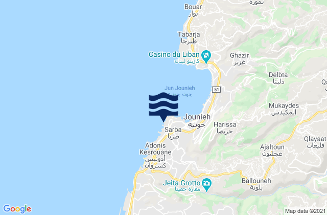 Jounieh, Lebanon潮水