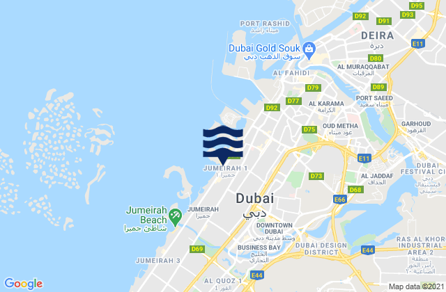 Jumeirah Beach, United Arab Emirates潮水