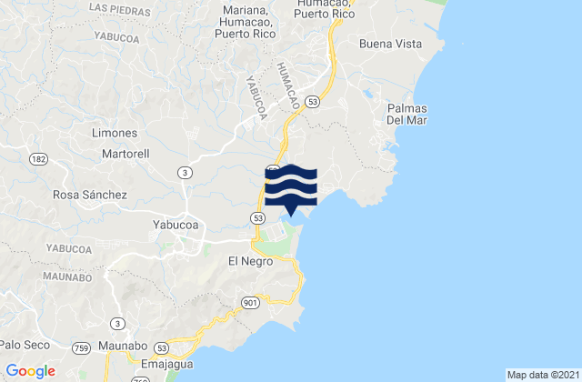 Jácanas Barrio, Puerto Rico潮水