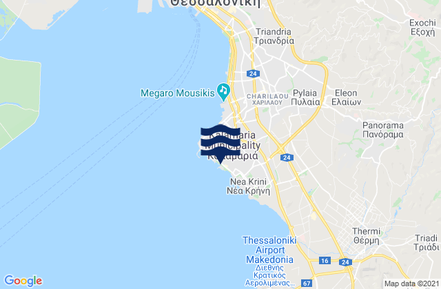 Kalamariá, Greece潮水