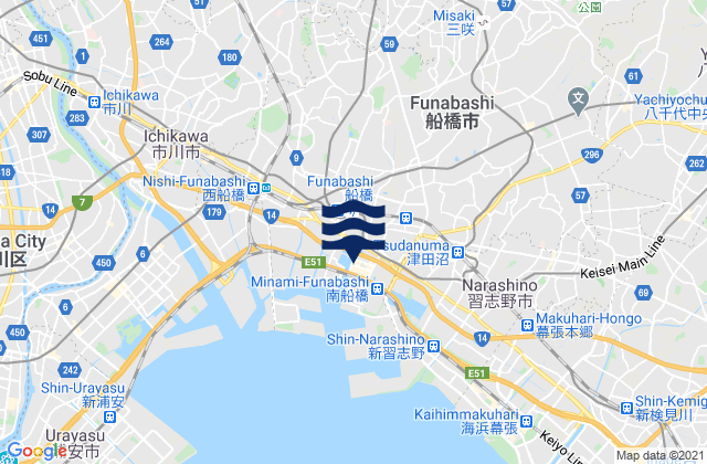 Kamagaya Shi, Japan潮水