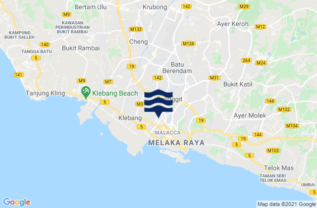 Kampung Ayer Keroh, Malaysia潮水