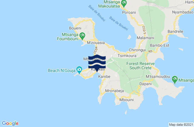 Kani-Kéli, Mayotte潮水