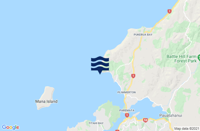 Karehana Bay, New Zealand潮水
