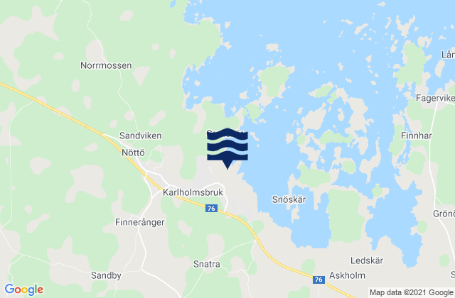 Karlholmsbruk, Sweden潮水