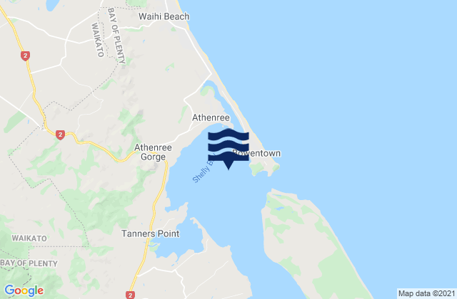 Katikati Harbour, New Zealand潮水