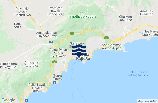 Kavála, Greece潮水