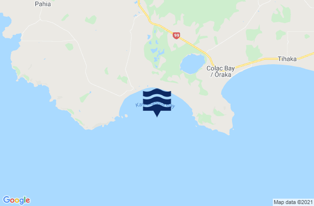 Kawakaputa Bay, New Zealand潮水