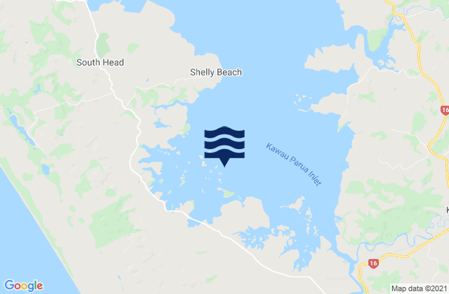 Kawau Parua Inlet, New Zealand潮水