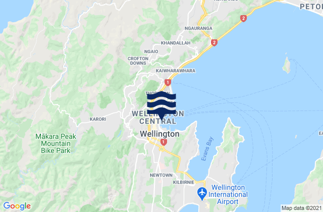 Kelburn, New Zealand潮水