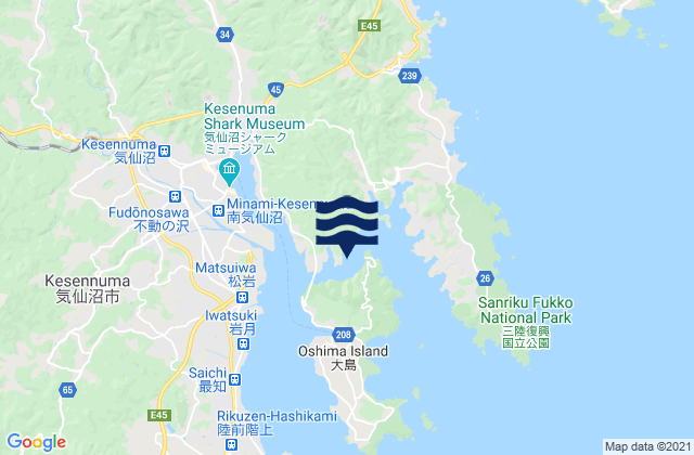 Kesennuma Wan, Japan潮水